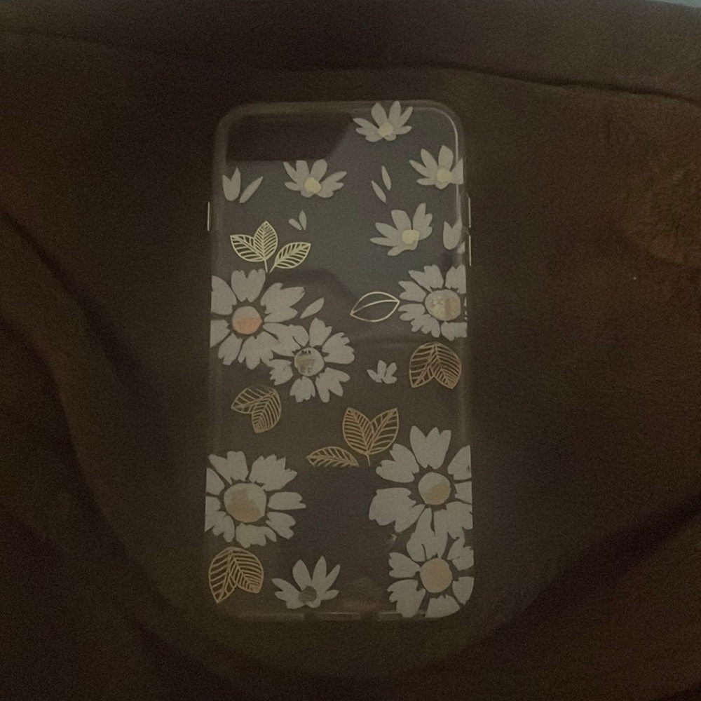 Clear, floral phone case